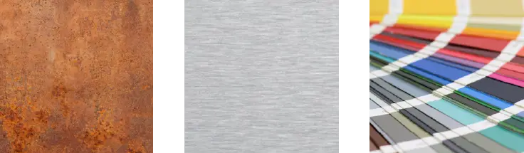 Alta Marea erhältlich in gerostet, CNS aussen geschliffen, pulverbeschichtet